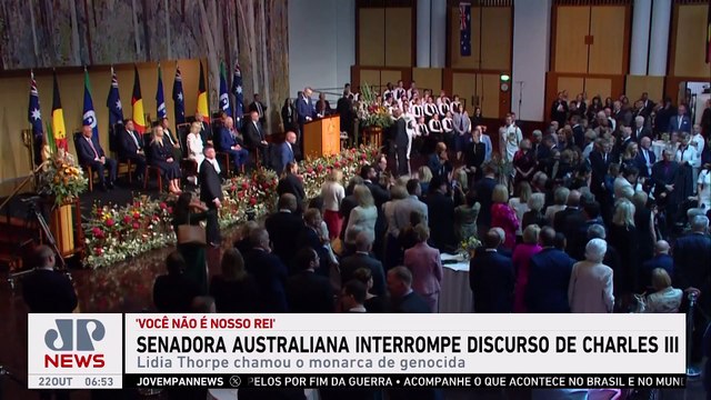 Senadora australiana interrompe discurso do rei Charles III