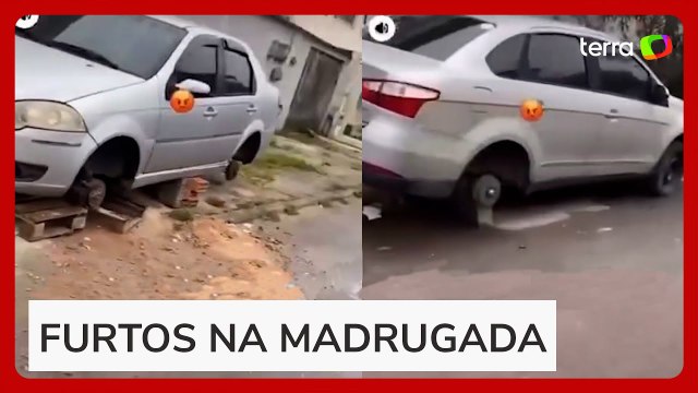 Criminosos fazem ‘arrastão do pneu’, e carros amanhecem sem rodas em Duque de Caxias (RJ)