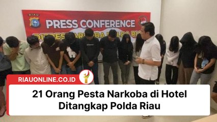 21 Orang Pesta Narkoba di Hotel Ditangkap Polda Riau