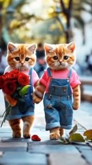 Dancing and walking cute cats