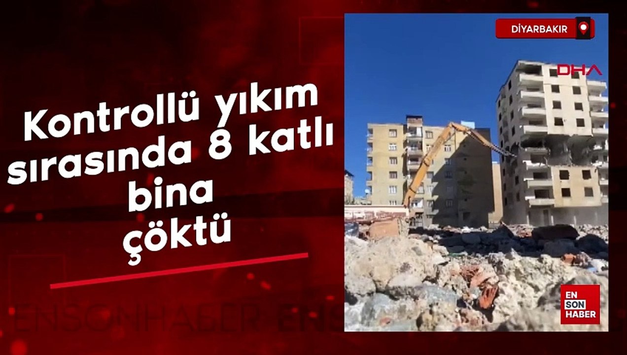 Diyarbakır'da kontrollü yıkım sırasında 8 katlı bina çöktü