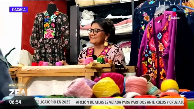 Ella es Claudia Vásquez, la artesana que diseñó el vestido de la presidenta Claudia Sheinbaum
