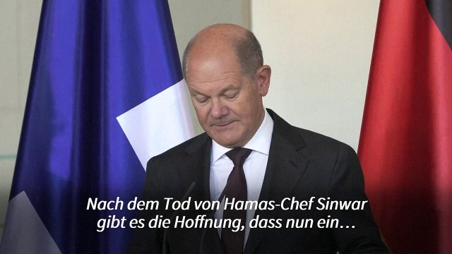 Scholz: Sinwar-Tod lässt 