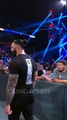 "Roman Reigns' entrance and waiting for the fans' reaction."