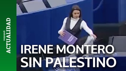 El Parlamento Europeo frena a Irene Montero y le impide llevar un pañuelo palestino