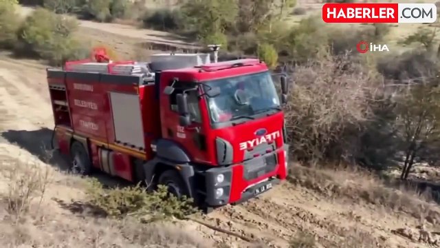 Bolu'da Ot Yangını Ormana Sıçramadan Söndürüldü
