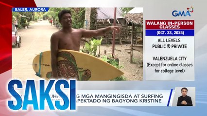 Kabuhayan ng mga mangingisda at surfing instructor, apektado ng Bagyong Kristine | Saksi