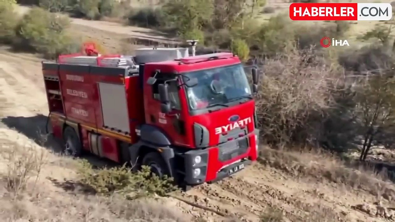 Bolu'da Ot Yangını Ormana Sıçramadan Söndürüldü
