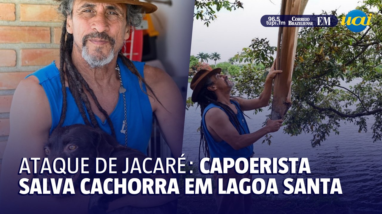 Mestre de Capoeira salva cachorra de jacaré em Lagoa Santa