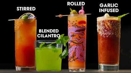 Télécharger la video: 11 Bartenders Make a Bloody Mary (Classic, Flair, Tiki & More)