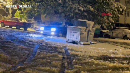 Karla kaplı yolda drifte 32 bin lira ceza