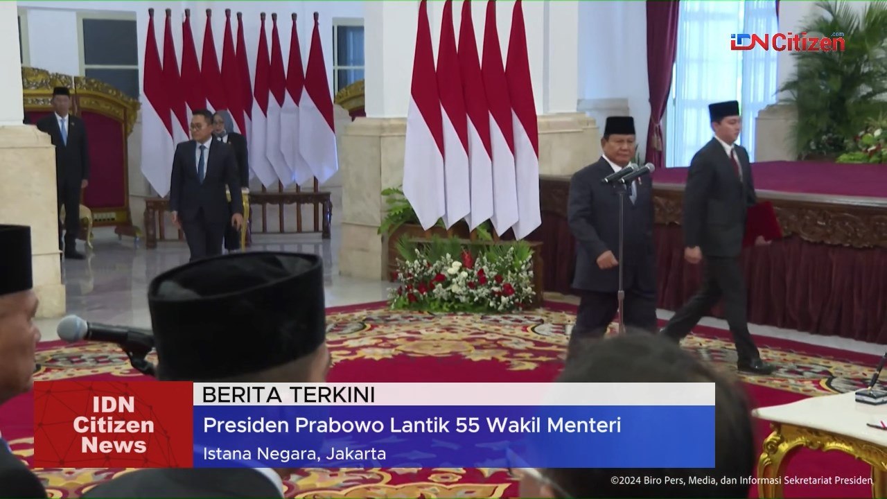 Presiden Prabowo Lantik 55 Wakil Menteri dan Sekretaris Kabinet