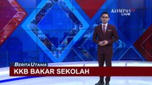 KKB Bakar SMA Negeri 1 Sinak Kabupaten Puncak, Warga dan Aparat Tak Berani Padamkan Api