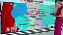 Pese a la intervención policial, aún se registran al menos 20 puntos de bloqueos
