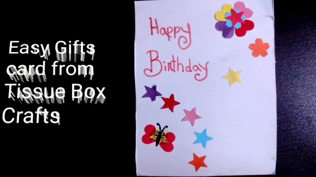 DIY Happy Birthday gift card making