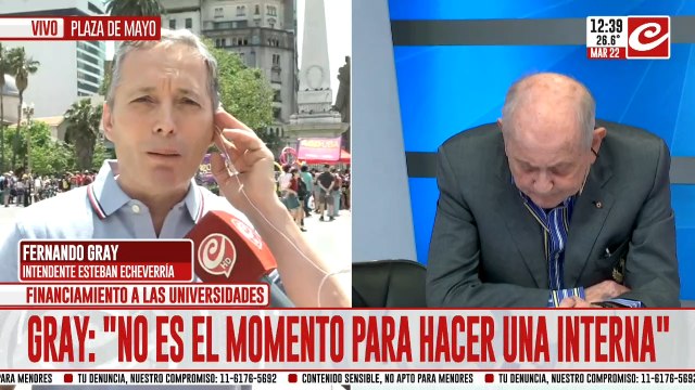 Fernando Gray: No es el momento oportuno para hacer una interna