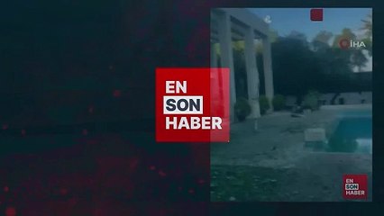 Netanyahu’nun İHA saldırısı düzenlenen evindeki hasar görüntülendi