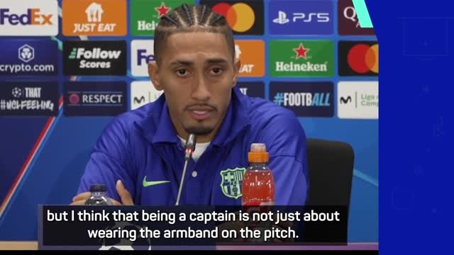 It's a 'huge honour' to be Barca captain - Raphinha