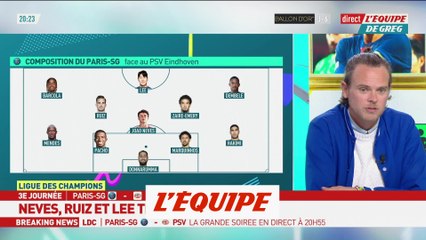 Avec Lee en pointe et Vitinha remplaçant contre le PSV - Foot - C1 - PSG