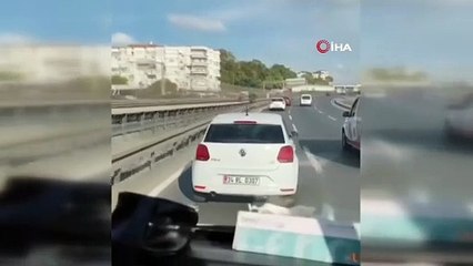 Ambulansa yol vermeyen sürücü böyle görüntülendi
