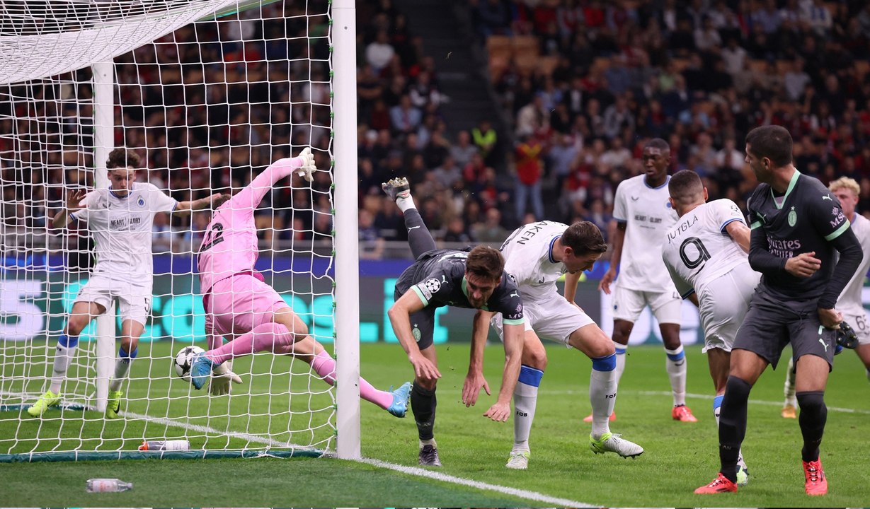 Reijnders fires AC Milan to first Champions League points with Club Brugge double