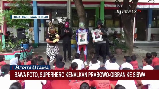 Ketika Superhero Kenalkan Hingga Bantu Siswa Pasang Foto Presiden Prabowo dan Wapres Gibran