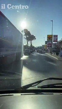 Silvi, traffico senza tregua di tir sulla statale 16