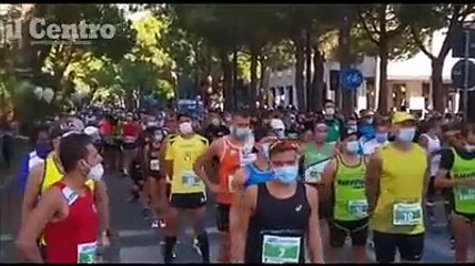 Cos? la Maratona Dannunziana sfida il Covid: temperatura, griglie, sorpassi a distanza