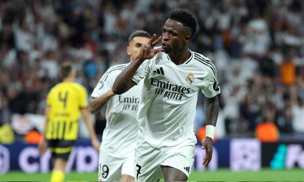Vinicius treble fires Champions League holders Madrid to Dortmund comeback