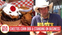 State Fair of Texas Review - Hot Cheetos Korean Corn Dog & Standing On Business (Dallas, TX)  Last review from the State Fair. Back to pizza tomorrow.