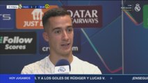 Zona mixta Vinicius, Lucas Vázquez y Butragueño