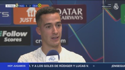 Zona mixta Vinicius, Lucas Vázquez y Butragueño