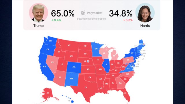 미 배팅 사이트서 트럼프 당선확률 65% 7개 경합주 모두 승리 / YTN