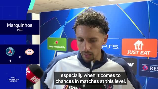 Marquinhos rues wasted opportunities as PSG draw to PSV