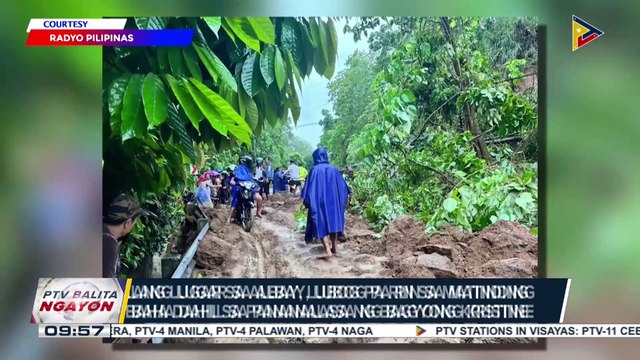 Ilang lugar sa Albay, lubog pa rin sa matinding baha dahil sa pananalasa ng bagyong #KristinePH