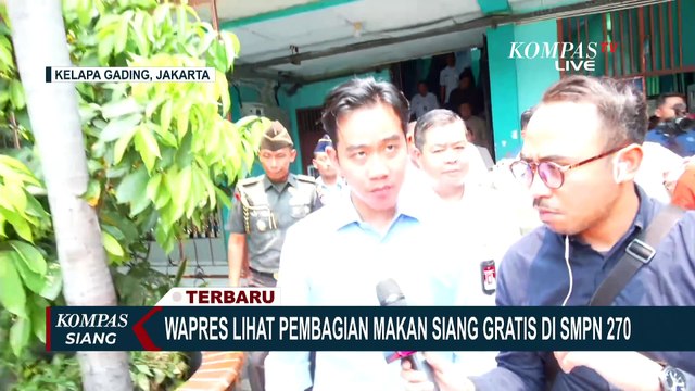 Pantau Pembagian Makan Siang Gratis di SMPN 270 Jakarta, Gibran: Dapat Respons Positif-Lauk Enak