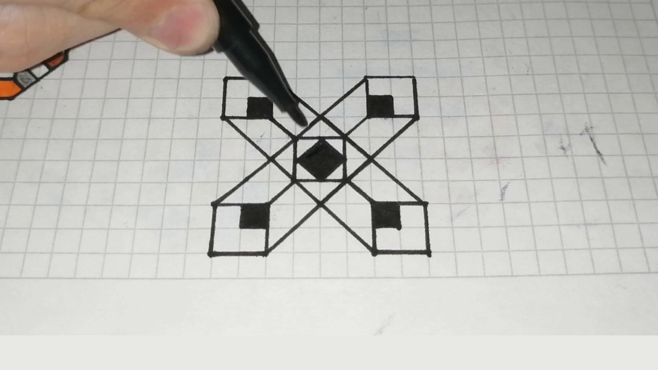 (VIDEO #0009) ️️ CÓMO DIBUJAR un hermoso diseño con una regla y marcadores de colores.