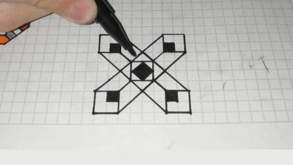 (VIDEO #0009) ️️ CÓMO DIBUJAR un hermoso diseño con una regla y marcadores de colores.