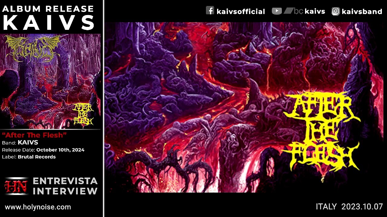 OUT NOW: #DeathMetal KAIVS - "After The Flesh" (October 18th, 2024) #Rome #Italy  @kaivs