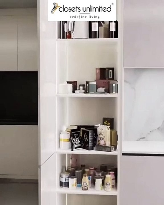 ' Shine with a modern and practical kitchen. Get quality and elegance in one place and add a touch of elegance to your kitchen'Book a free design consultation. Contact us on 800CLOSETS(2567387)