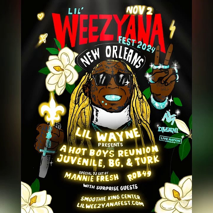 New Orleans hip hop group,Cash money hot boys Reunion,Nov 01, 2024..Smoothie King center