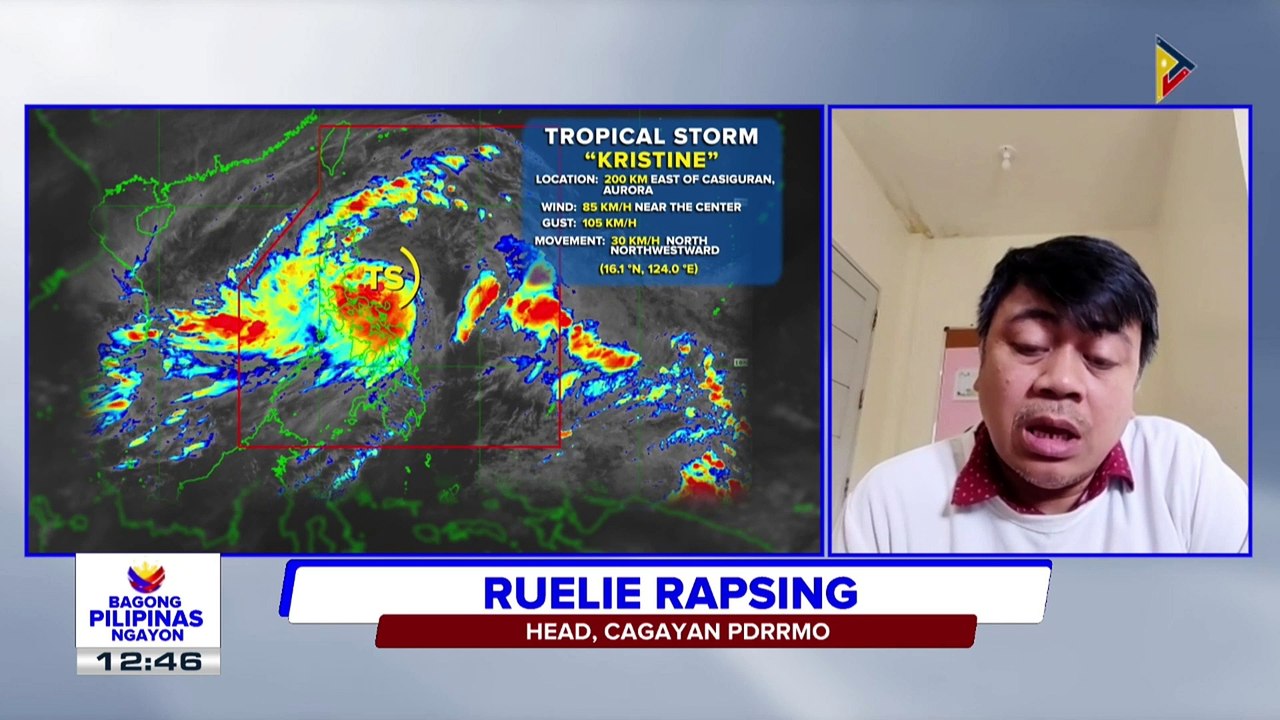 Panayam kay Cagayan PDRRMO head Ruelie Rapsing kaugnay ng paghahanda ng lalawigan mula sa epekto ng Bagyong #KristinePH