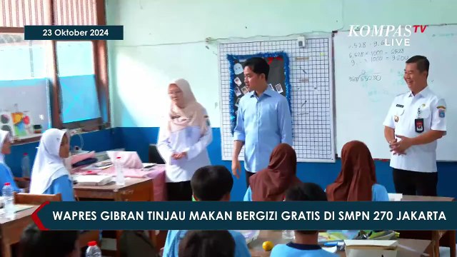 Kala Wapres Gibran Disambut Pantun Siswa saat Tinjau Makan Bergizi Gratis di SMPN 270 Jakarta