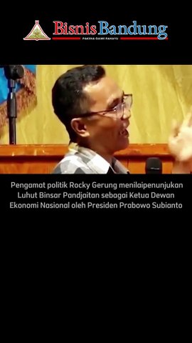 Prabowo Berikan Luhut Jabatan Mentereng , Rocky Gerung: Dia Mengenal Labirin Politik di era Jokowi