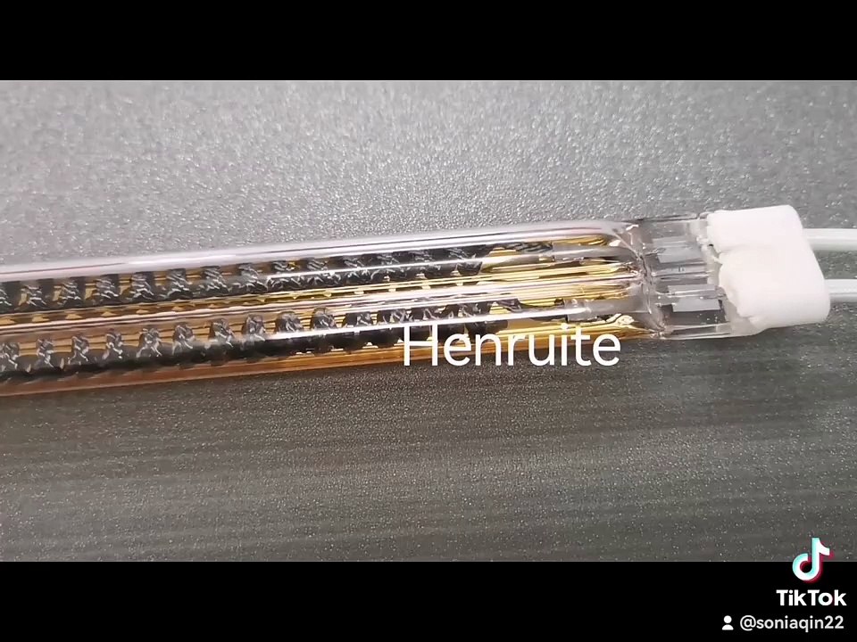 1070mm 300v 5200w twin tube carbon fiber medium wave emitter infrared carbon fiber heating lamp