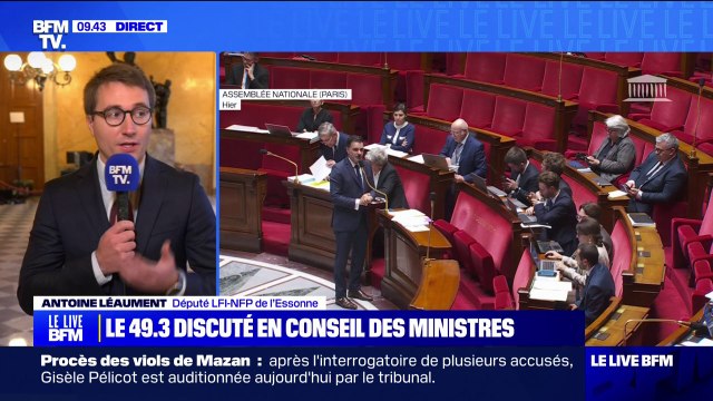 Budget 2025: À l'Assemblée nationale, le Rassemblement national co-gouverne avec monsieur Macron , déclare Antoine Léaument (NFP-LFI)