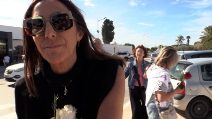 Paz Padilla tras salir del funeral de su hermano