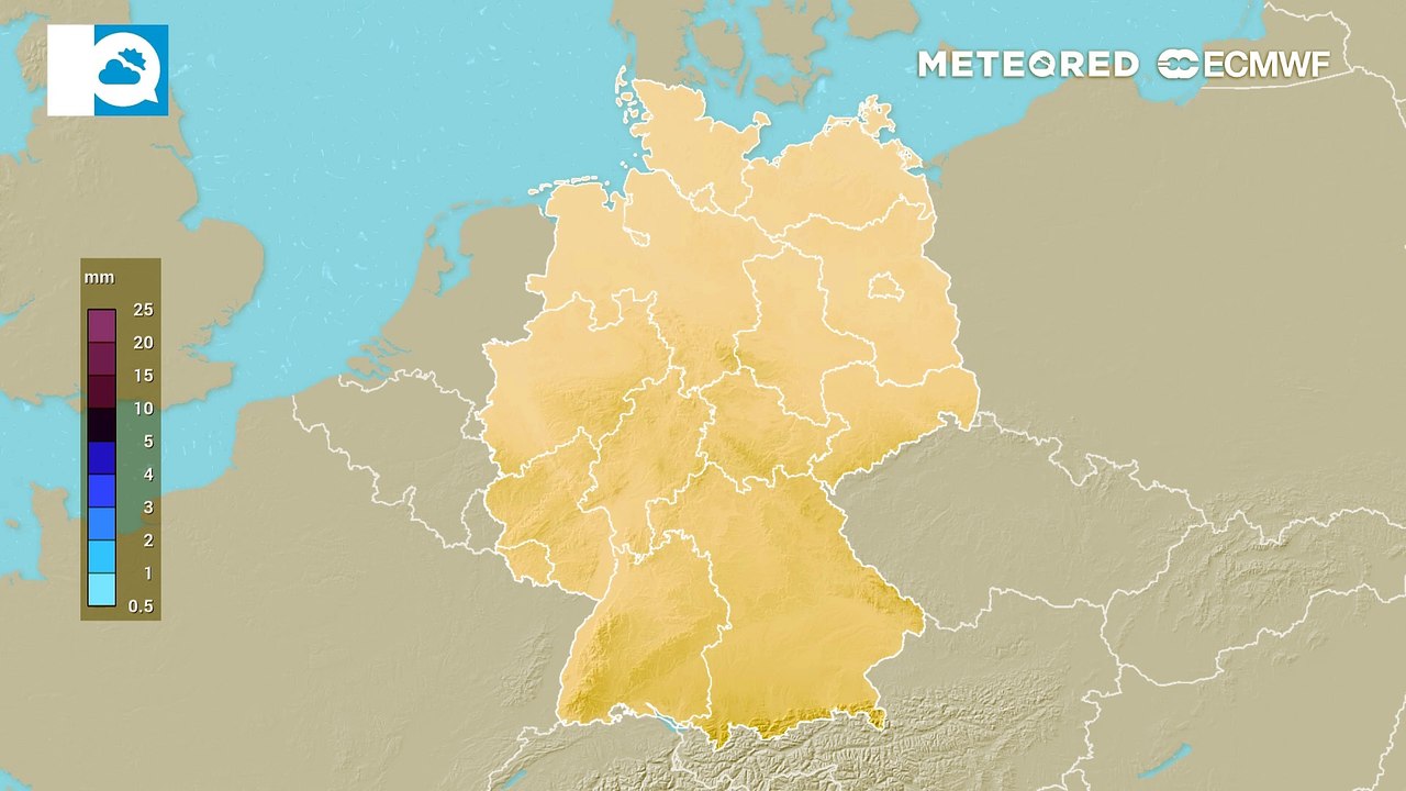 Letzte regentropfen im süden, dann kommt eine längere trockene wetterphase