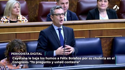 Una demoledora Cayetana hace añicos al ‘perejil’ Bolaños: “¡El bulo es que sigas siendo ministro!”