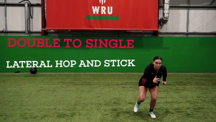 Double to Single Lateral Hop and stick